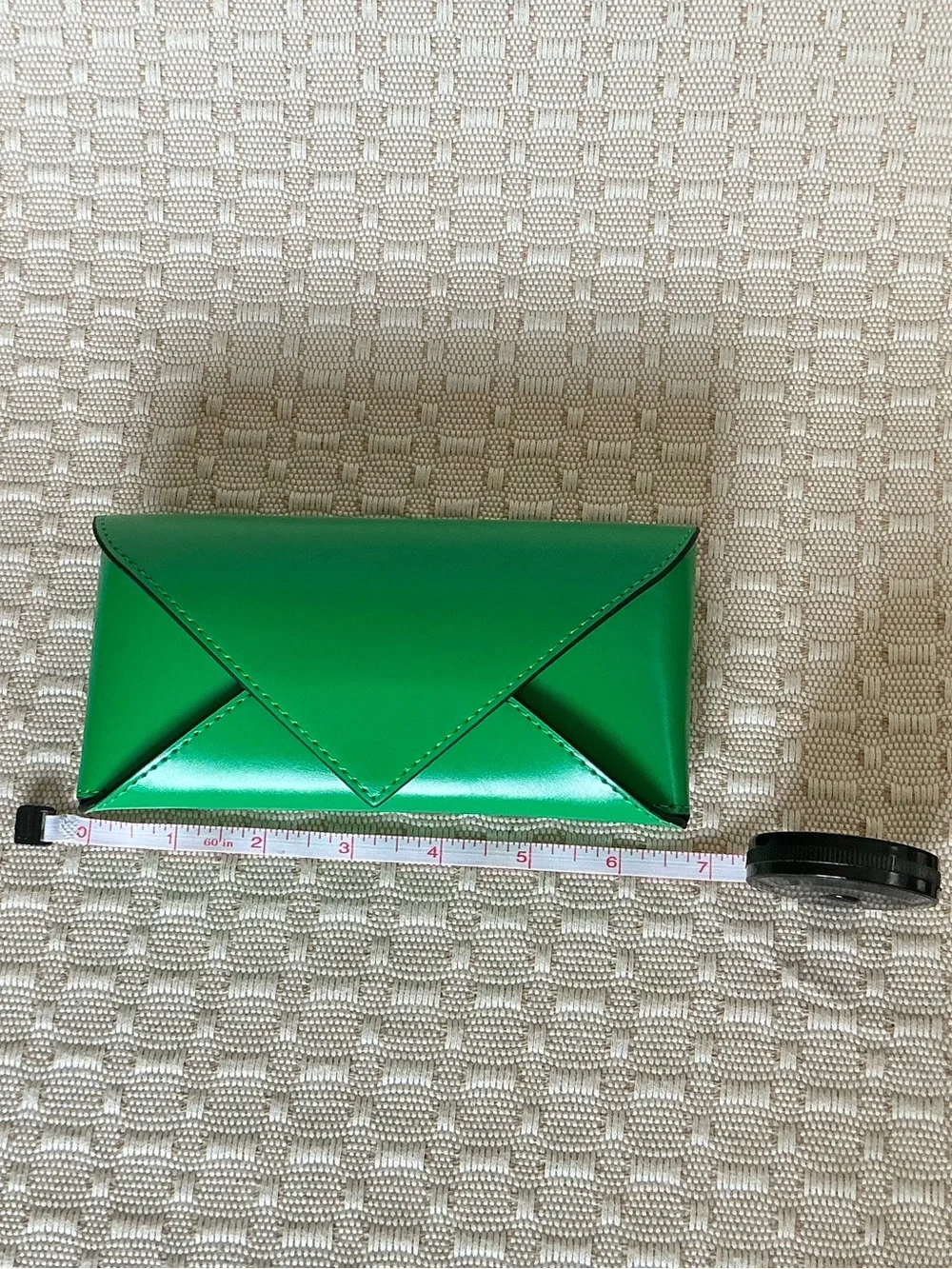 Bottega Veneta Bright Green Envelope Sunglasses case